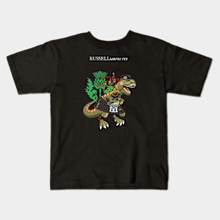 Clanosaurus Rex RUSSELLsaurus rex Russell Modern Scotland Family Tartan Kids T-Shirt